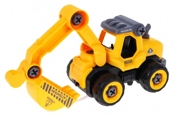 Buildable Excavator with Electric Screwdriver and Sounds for Kids 3+