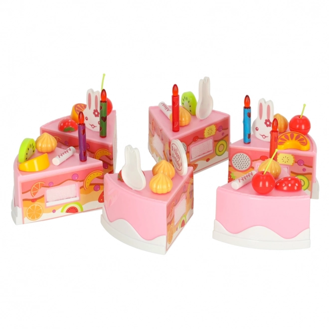 Pink birthday cake play set