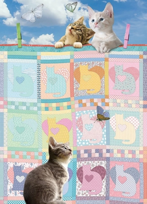 Cobble Hill Cute Kittens Blanket Puzzle 500 Pieces