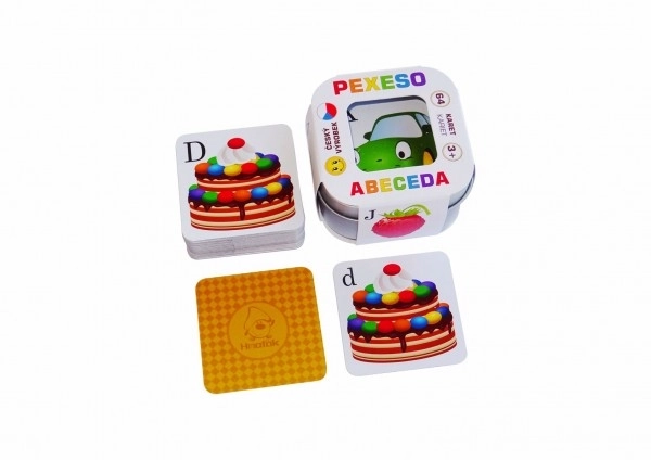 Alphabet Memory Game in Tin Box