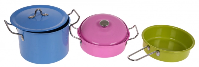 Colorful Metal Cookware Set with Accessories