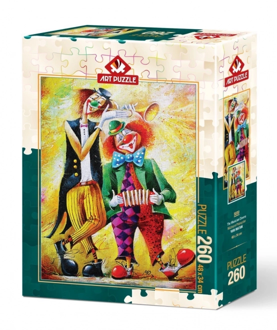 Art Puzzle Colorful Clowns 260 Piece Jigsaw