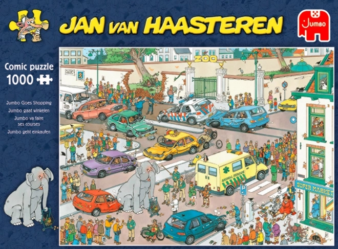 Colorful Jigsaw Puzzle - 1000 Pieces by Jan Van Haasteren