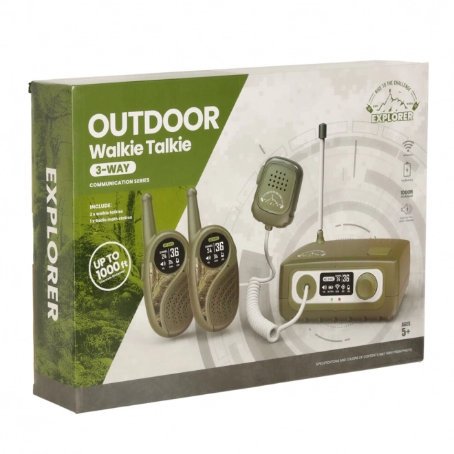 Walkie Talkie Set with Base Station for Kids