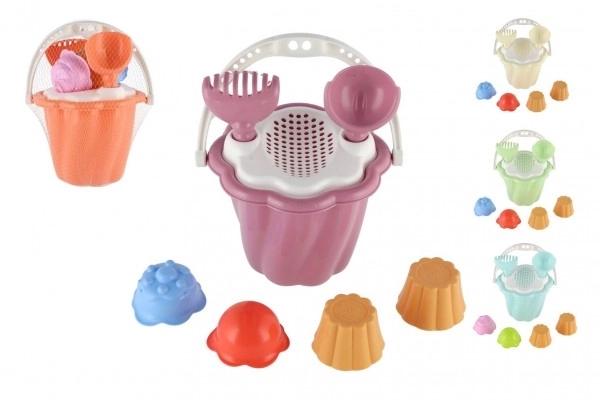 Sand Play Set with Bucket and Accessories for Kids