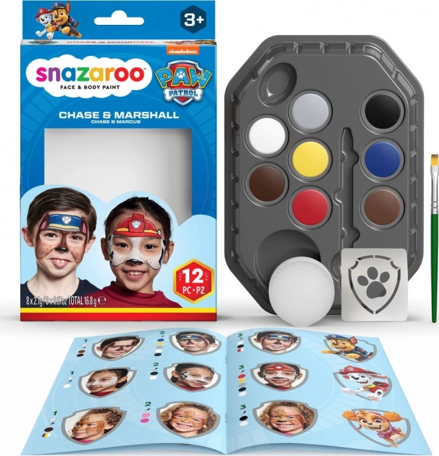 Snazaroo Face Paint Set Paw Patrol Chase & Marshall