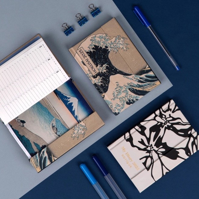 Weekly Magnet Diary with Katsushika Hokusai Design 2025