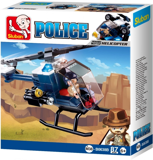 Sluban Police Helicopter Building Set