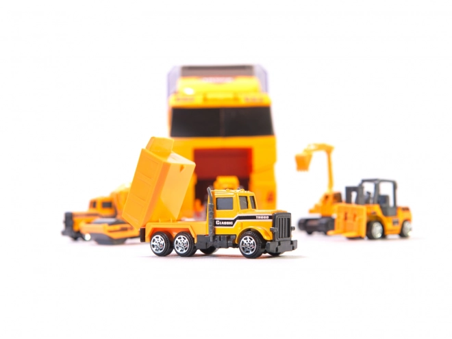 Truck Transporter with Construction Vehicles