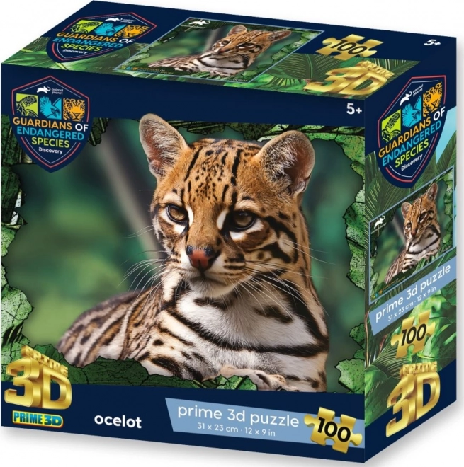 Animal Planet Endangered Species Ocelot 3D Puzzle