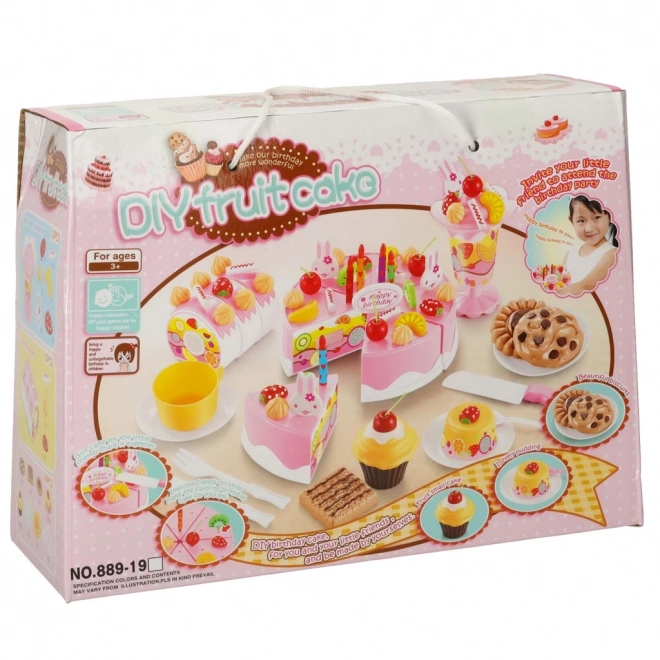 Pink birthday cake play set