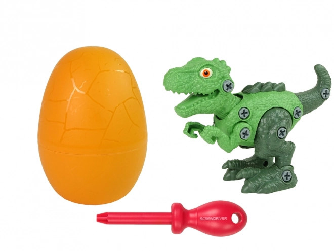 Tyrannosaurus Rex Dinosaur Set with Egg DIY Screwdriver Green