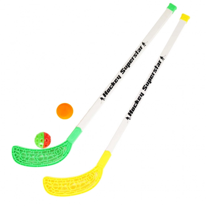 Hockey and Floorball Set with Stick and Puck