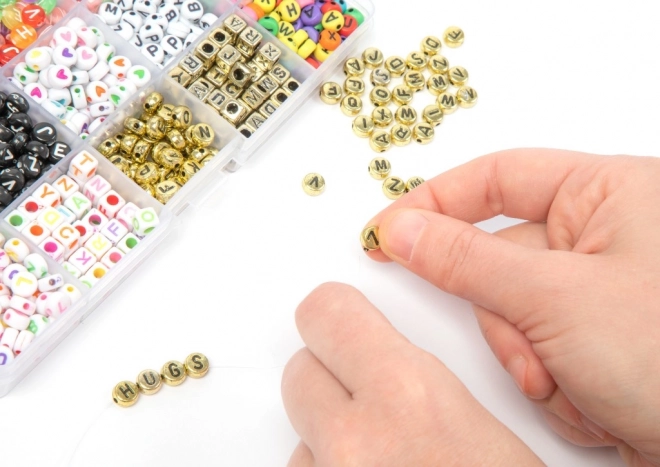 Set of Letter Beads with Organizer