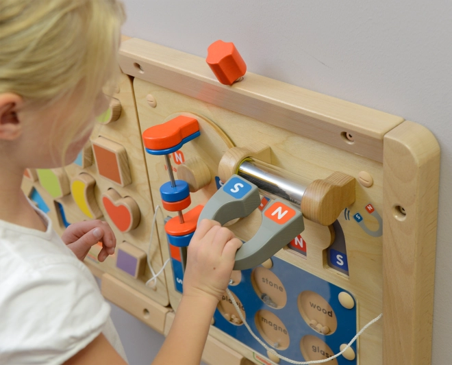 Tabellone educativo a parete sull'attrazione magnetica Masterkidz