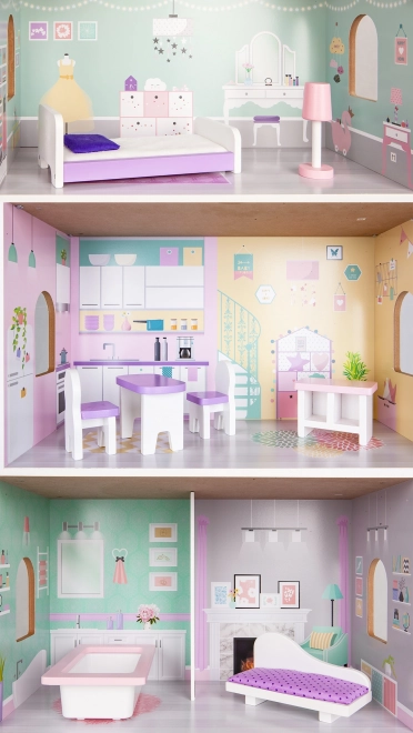 Strawberry Dollhouse with Three Levels