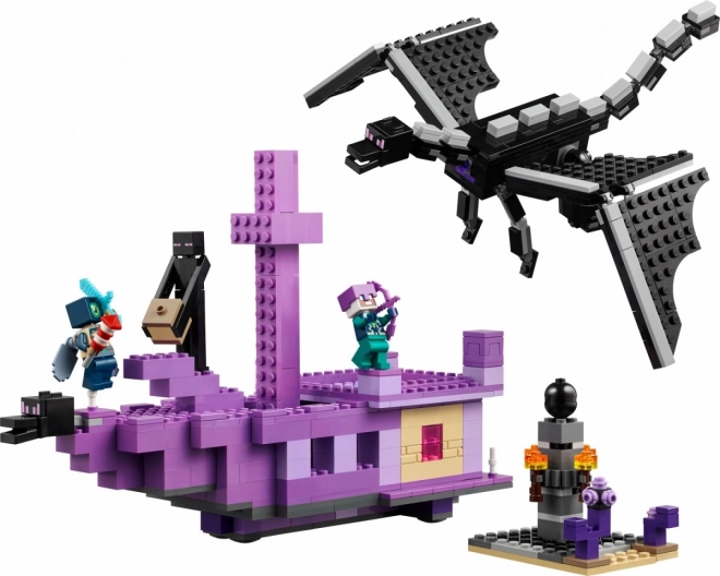 Lego Minecraft Ender Dragon and Ship