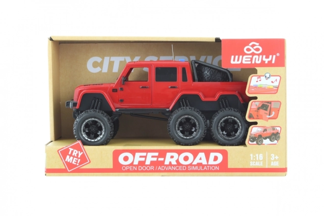 Red Jeep with Batteries