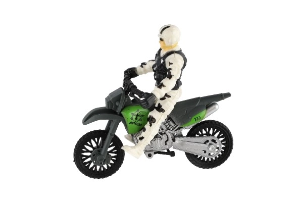 Military Action Playset with Motorcycle and Soldier