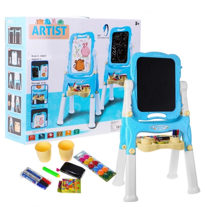 Large Double-Sided Children's Easel Blue