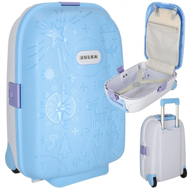 Kids LED Wheeled Carry-On Suitcase - Blue