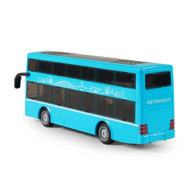 Blue Double Decker Bus Toy