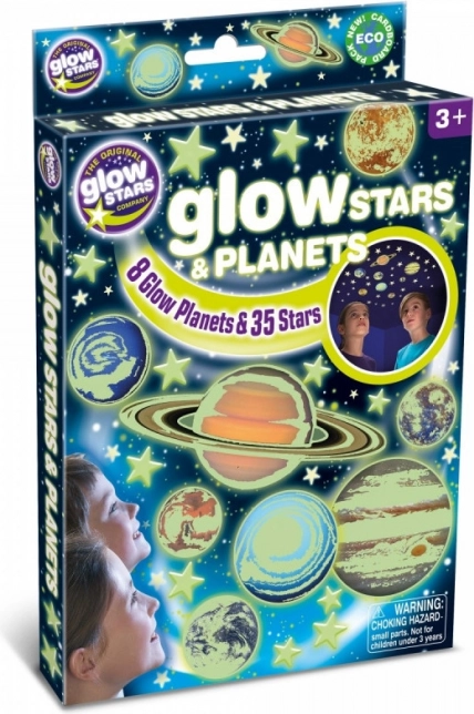 Brainstorm Wall Stickers Glow-in-the-Dark Stars and Planets