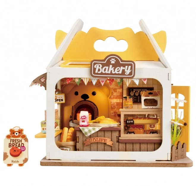 Miniature Bear's Bakery House by Robotime