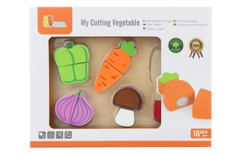 Wooden Cutting Play Set - Vegetables