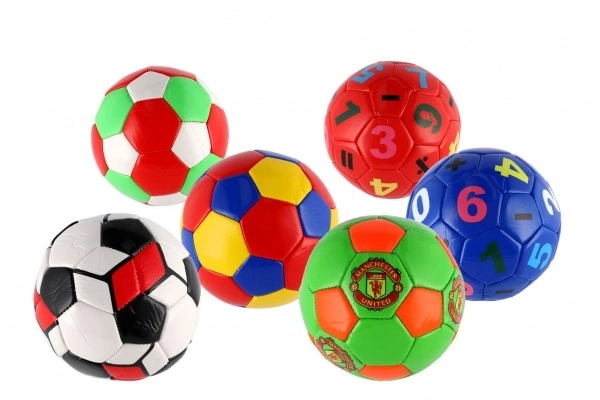 Small Junior Inflated Leather Soccer Ball 15cm Assorted Colors