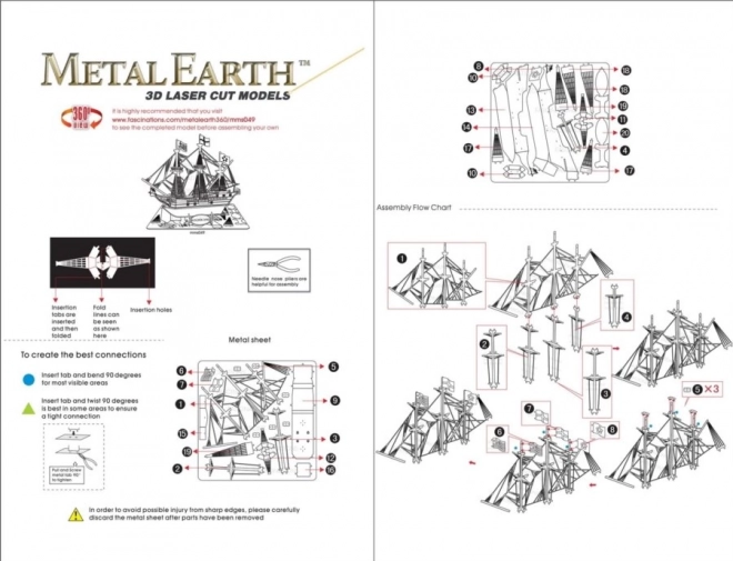 Metal Earth 3D Puzzle Golden Hind Ship