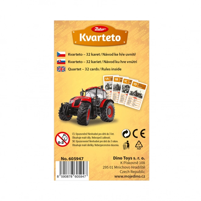 Zetor Tractor Quartet Card Game