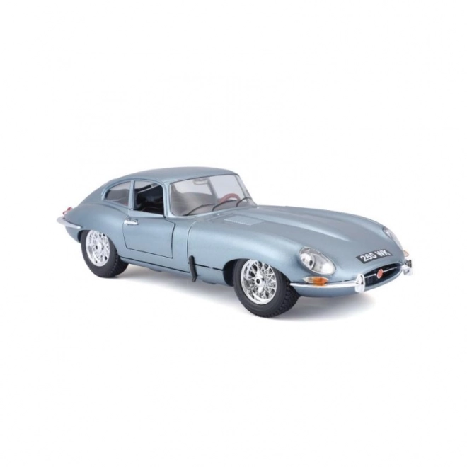 Bburago Jaguar E-Type Coupe Metallic Silver Blue