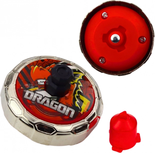 Set of Launcher and Flying Disc Red Dragon