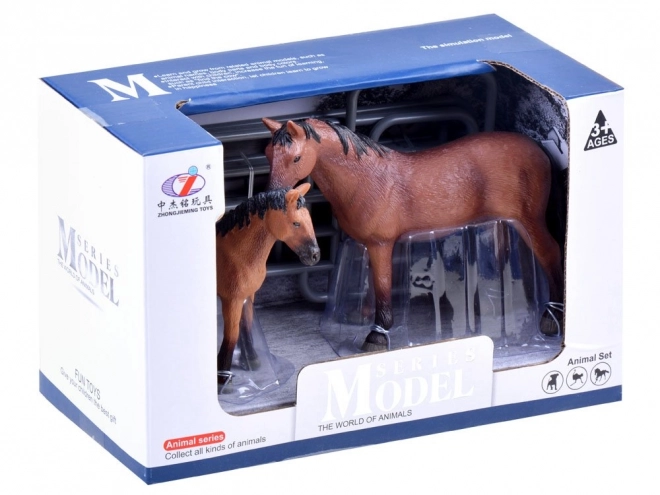 Horse and Foal Figurine Set – A