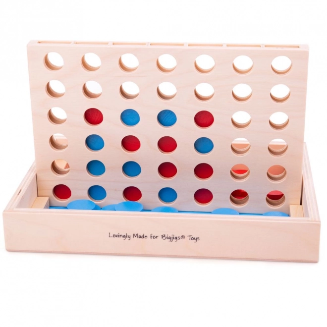 Connect Four Wooden Strategy Game