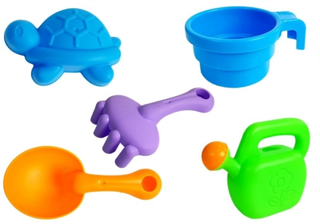 Sand Play Table with Molds and Watering Can