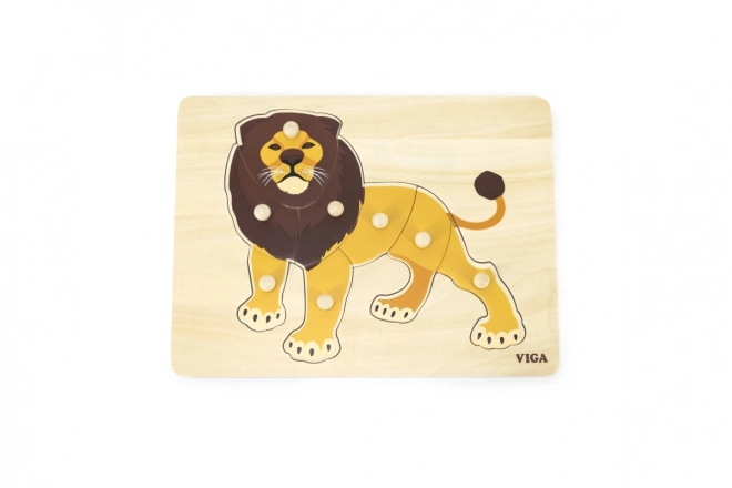 Wooden Montessori Lion Puzzle