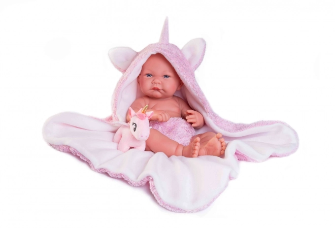 Realistic Newborn Baby Doll With Full Vinyl Body - 42 cm