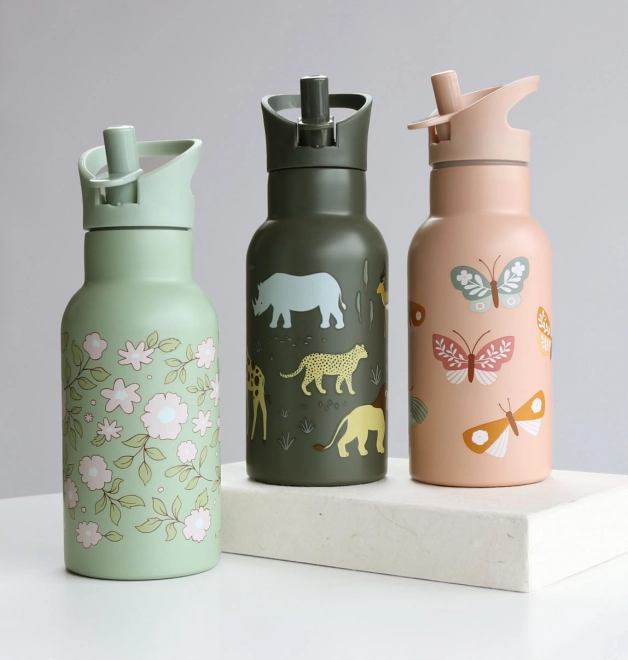 A Little Lovely Company Rozsdamentes acél ivópalack 500 ml – A szavanna állatai