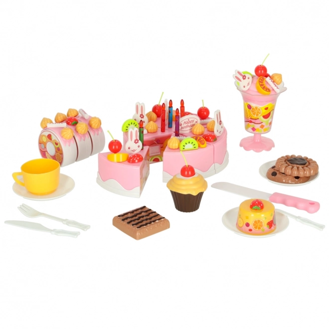 Pink birthday cake play set