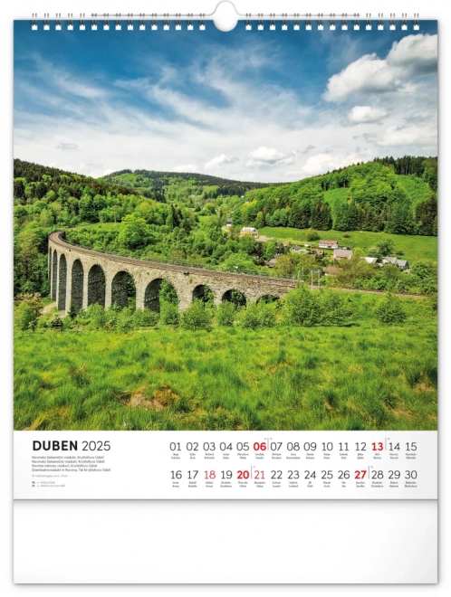 Wall Calendar Tour of Czech Landscapes 2025