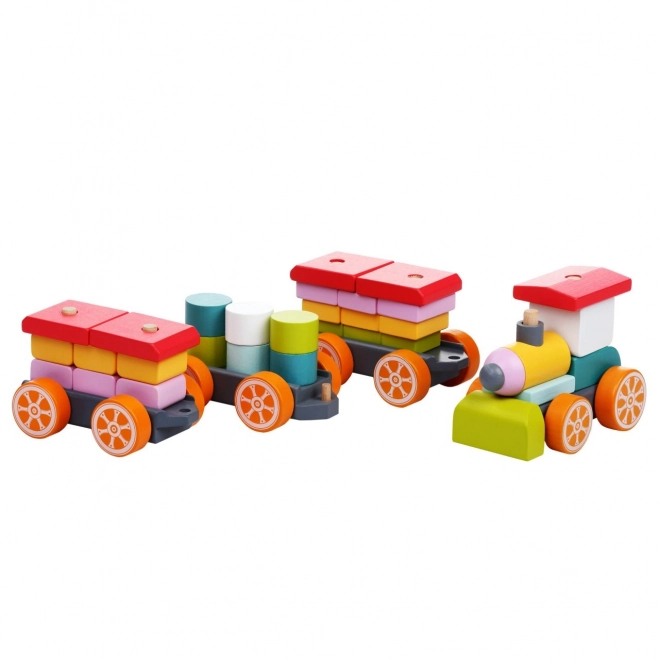 Cubika Wooden Train Puzzle with Three Carriages - 35 Pieces