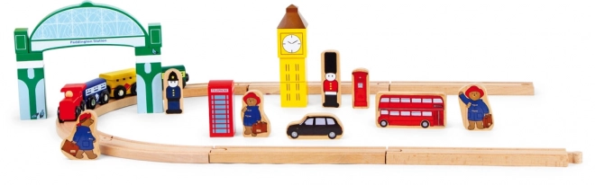 Wooden Train Set with Paddington - 43 Pieces