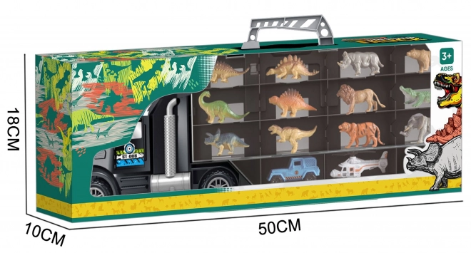 Woopie cargo truck with dinosaurs