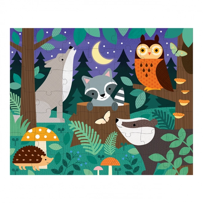 Petit Collage Forest Animals 2-in-1 Puzzle