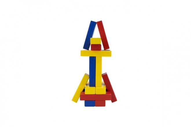 Colorful Wooden Jenga Tower