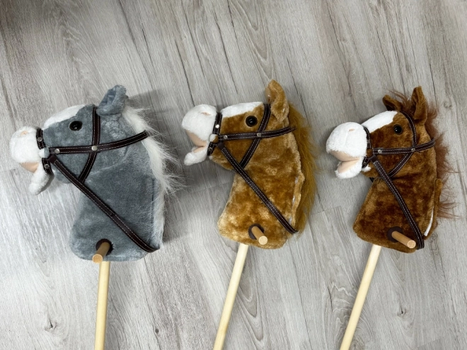 Interactive Hobby Horse with Gallop Sound and Movable Jaw