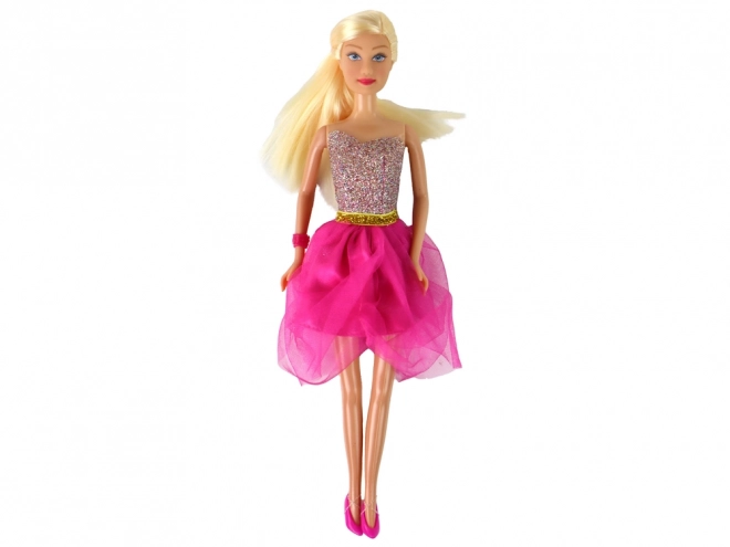 Lucy Doll with Pink Sparkly Dress and Shoe Set