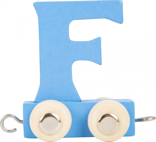 Wooden Train Colorful Alphabet Letter F